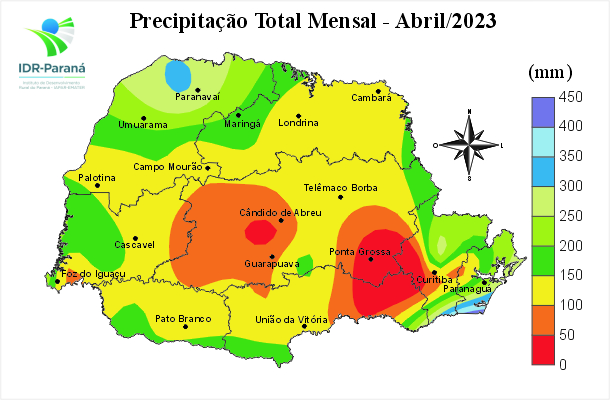 Precipitação total mensal