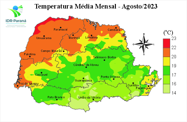 Temperatura média mensal