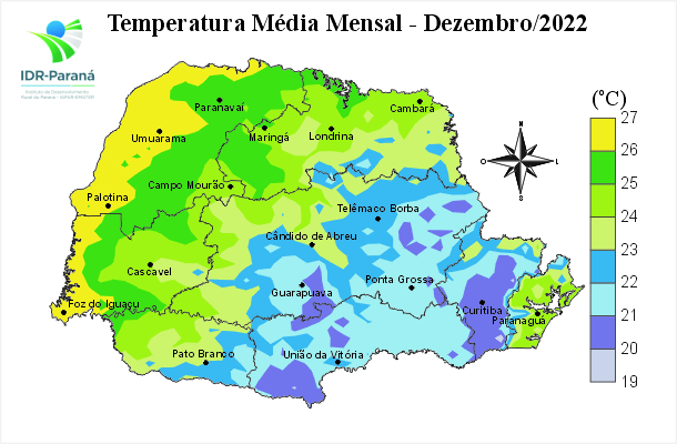 Temperatura média mensal