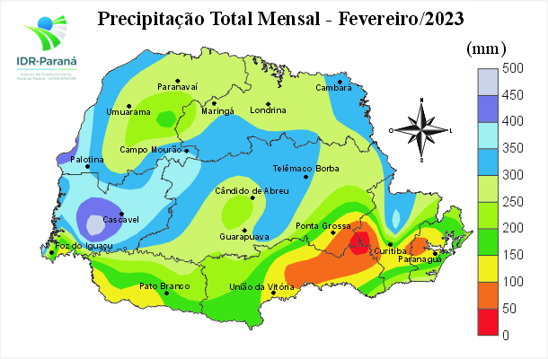 Precipitação total mensal