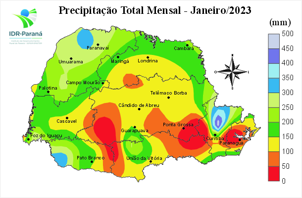 Precipitação total mensal