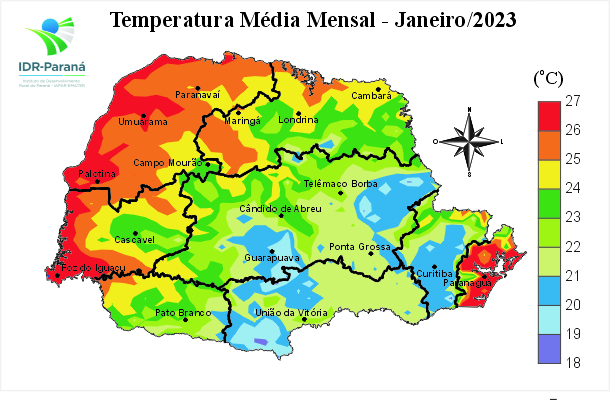 Temperatura média mensal