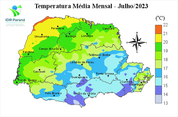 Temperatura média mensal