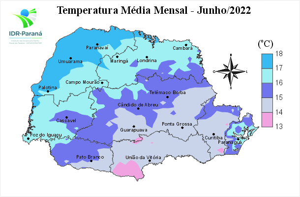 Temperatura média mensal