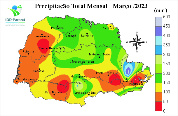 Precipitação total mensal