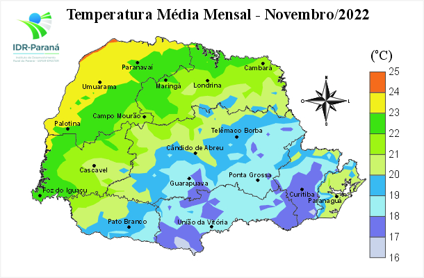 Temperatura média mensal