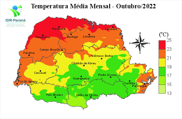 Temperatura média mensal