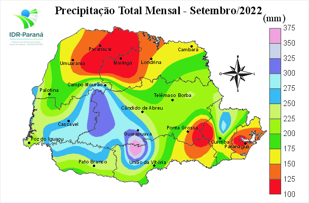 Precipitação total mensal