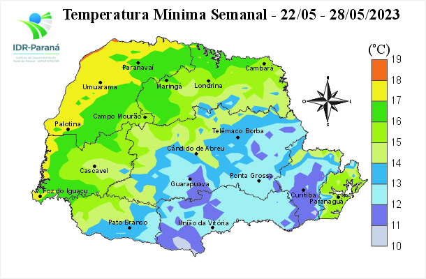 Temperatura mínima semanal