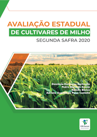 Avaliação estadual de cultivares de milho segunda safra 2020