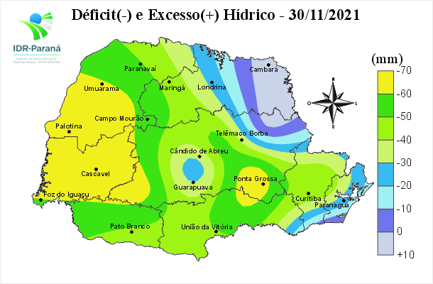 Boletim agrometeorológico do IDR-Paraná de novembro mostra clima mais seco na maior parte do Estado 
