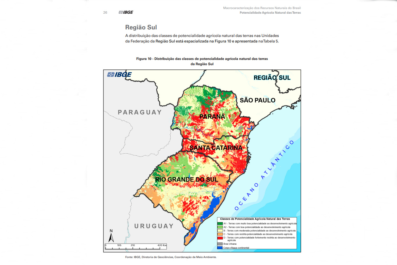 Paraná tem a melhor classificação do Brasil em potencialidade agrícola, segundo estudo do IBGE