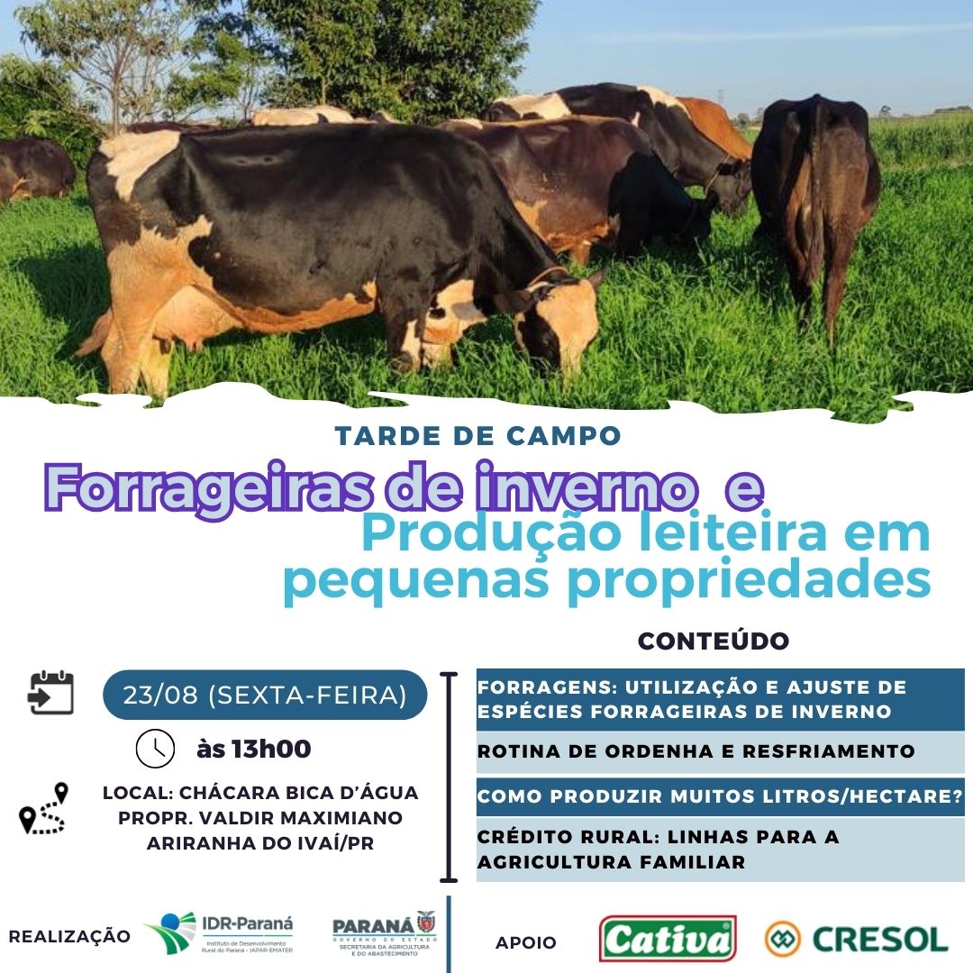Tarde de Campo - Forrageiras de Inverno e produção Leiteira em Pequenas Propriedades