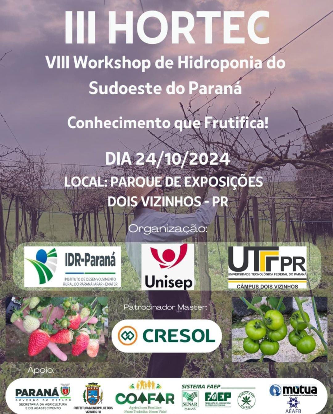 III HORTEC- VIII Workshop de Hidroponia do Sudoeste do Paraná