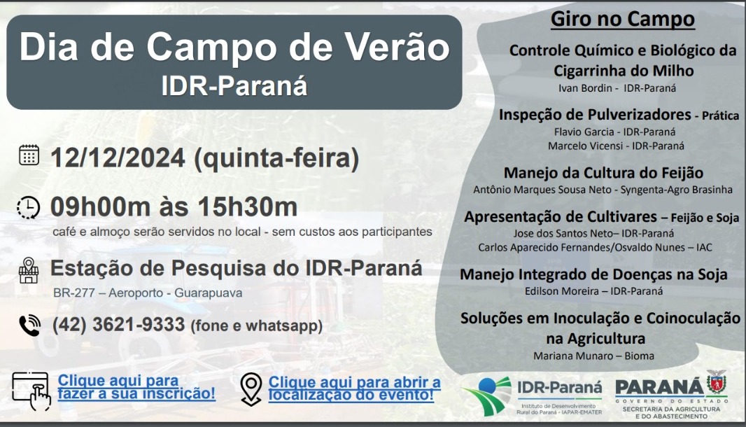 Dia de Campo de Verão IDR-Paraná