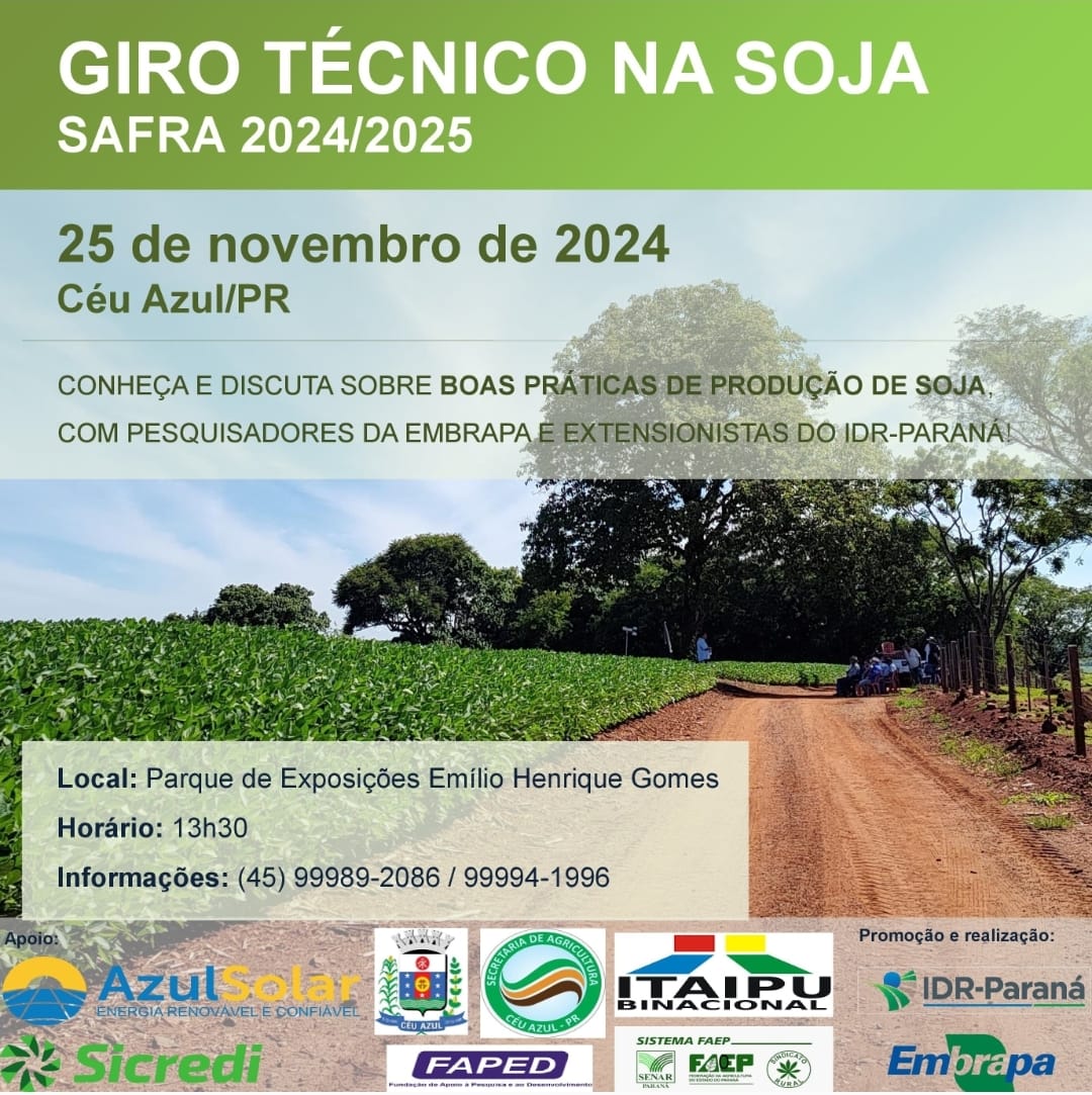 Giro Técnico na Soja 2024/25 - Céu Azul