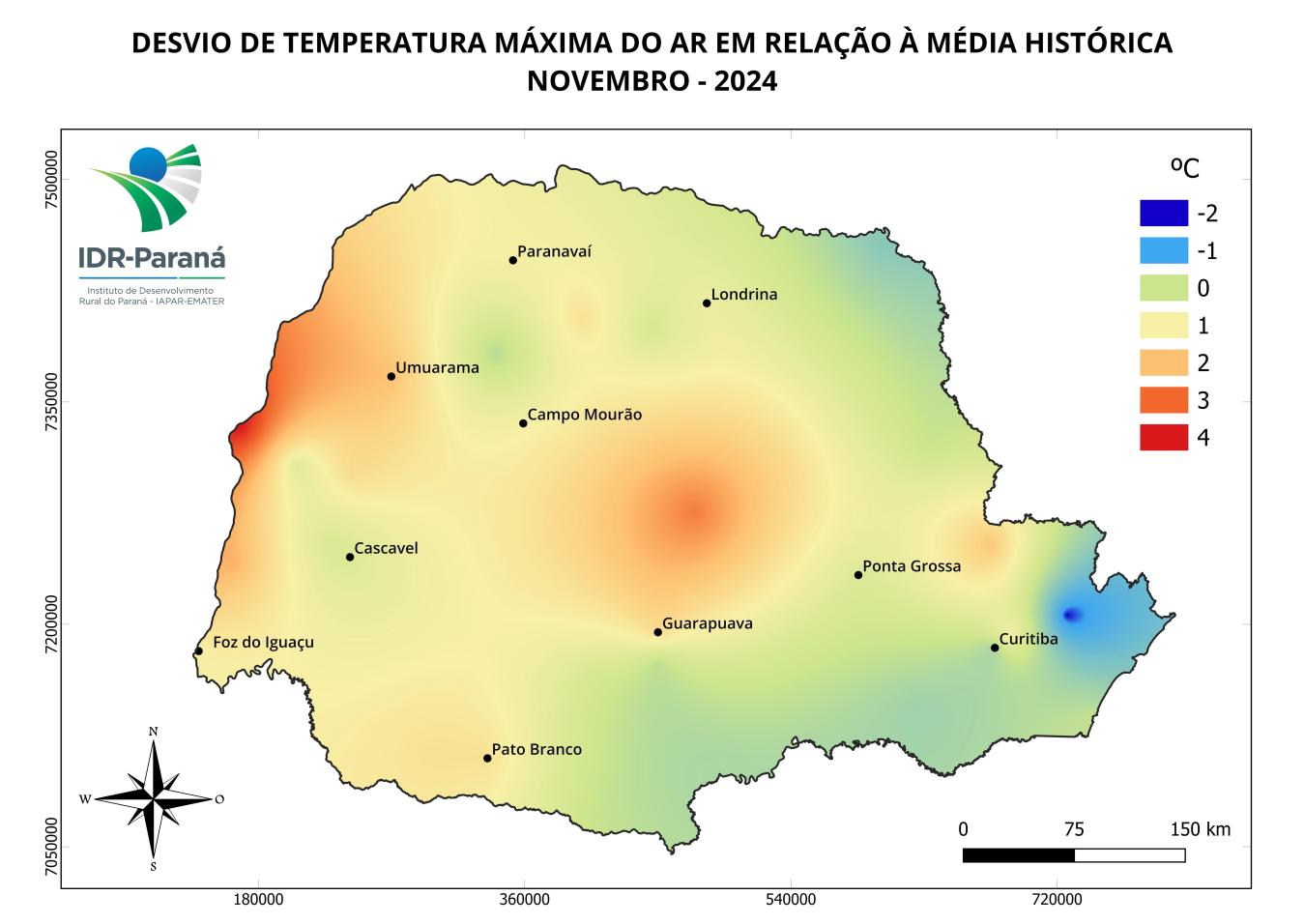 Boletim Agrometereológico do IDR-Paraná aponta bom índice de chuvas em todo o Paraná