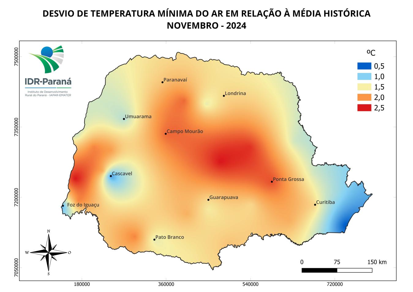 Boletim Agrometereológico do IDR-Paraná aponta bom índice de chuvas em todo o Paraná