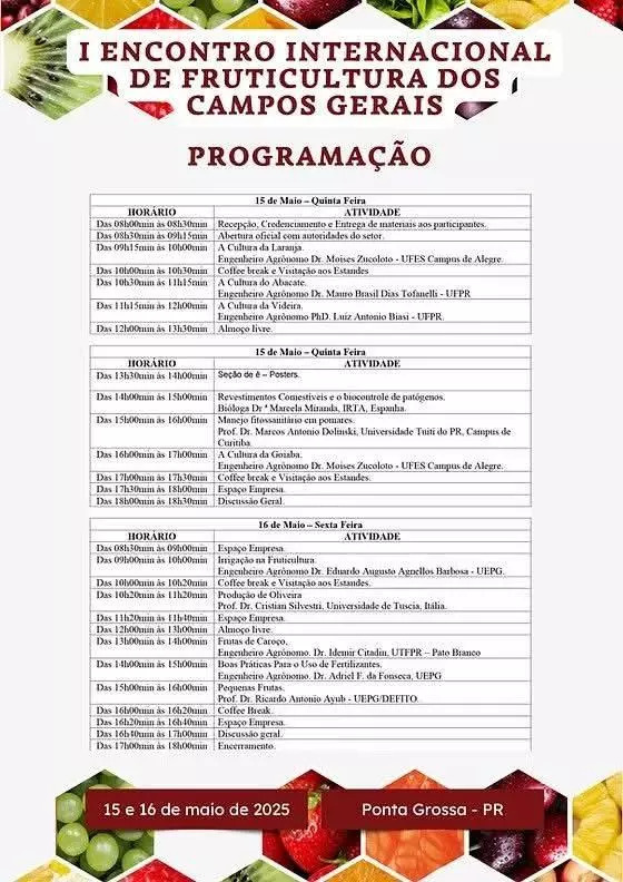 1° Encontro Internacional de Fruticultura dos Campos Gerais