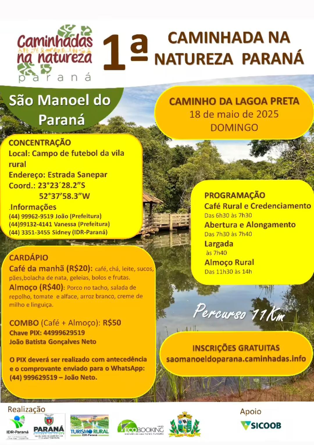 1° Caminhada na Natureza - Caminho da Lagoa Preta 