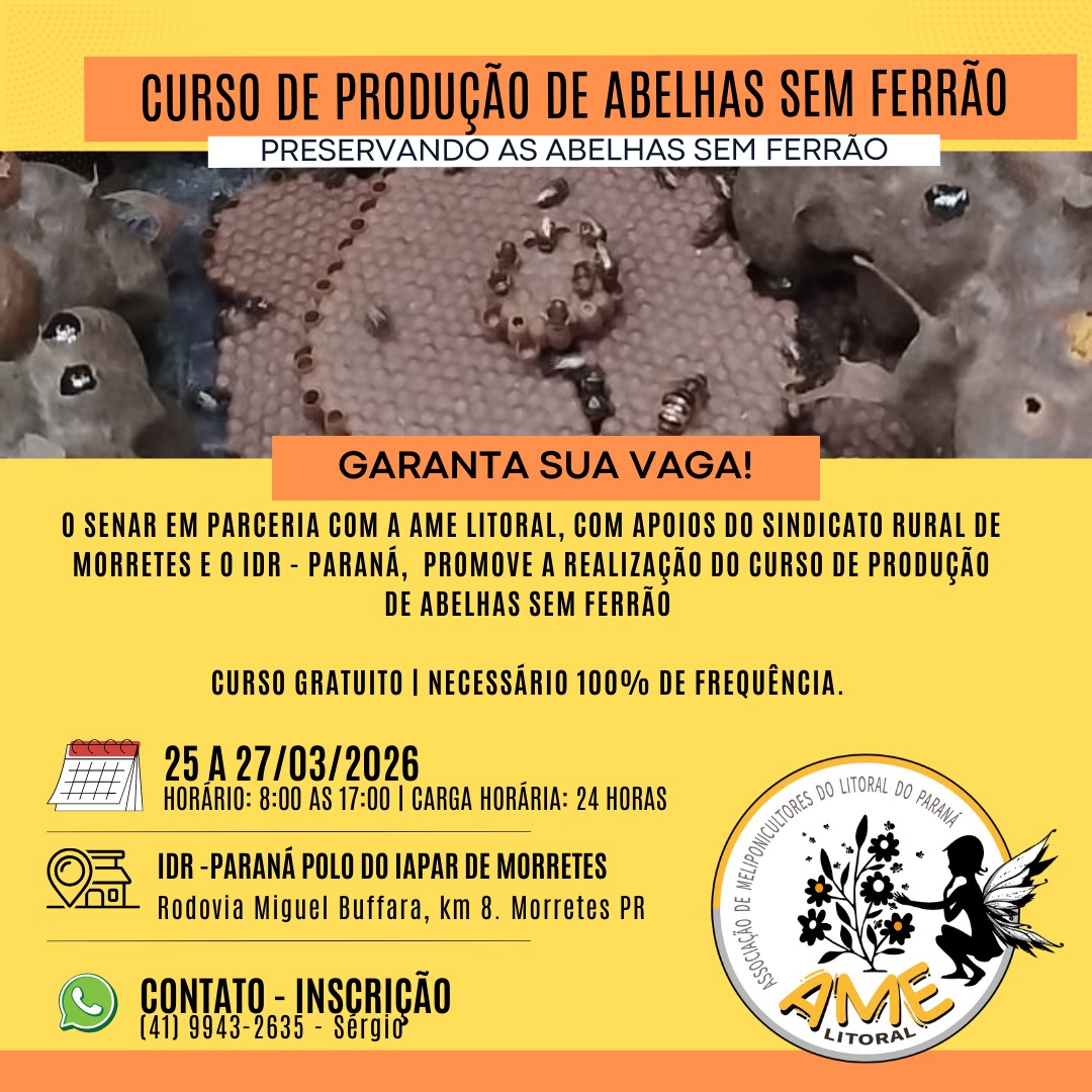 Curso de produção de Abelhas sem Ferrão