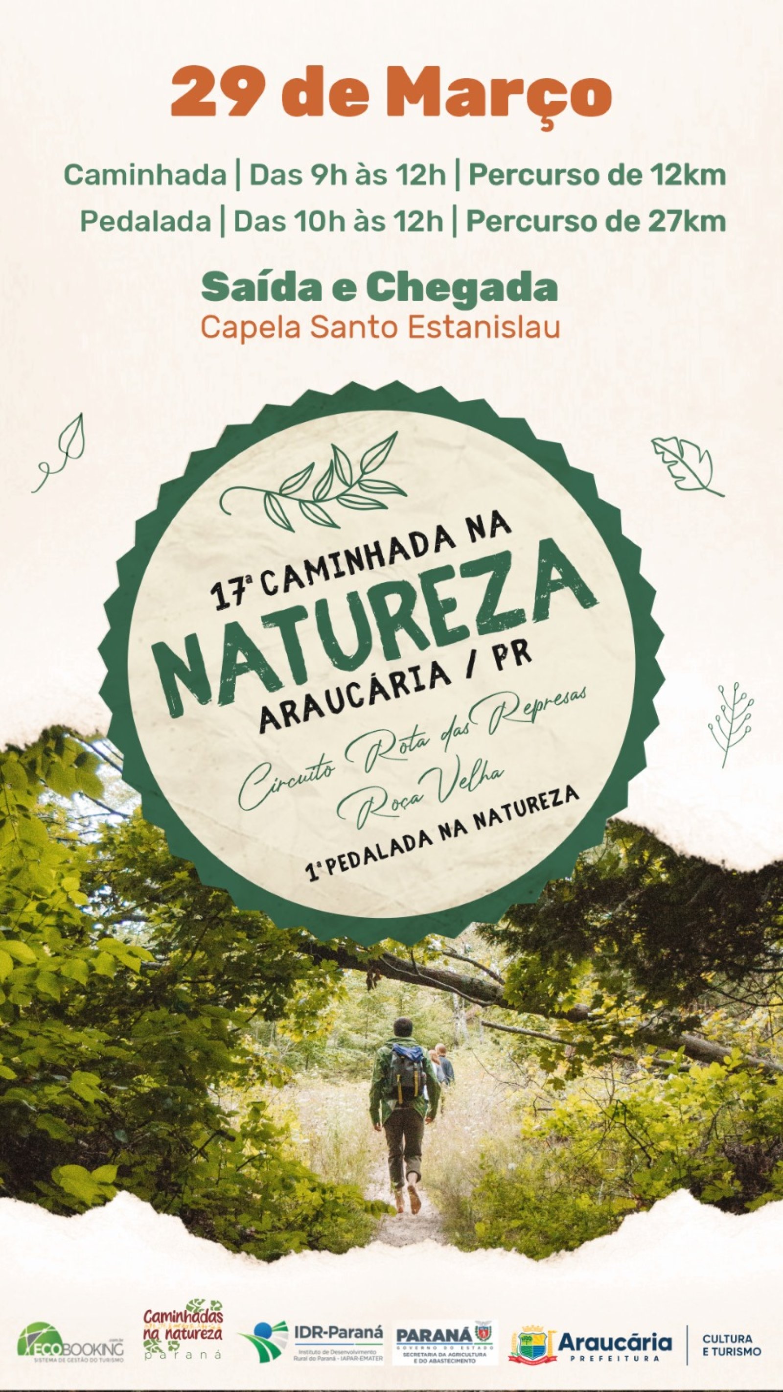 17ª Caminhada e 1ª Pedalada na Natureza - Circuito Rota das Represas/Roça Velha