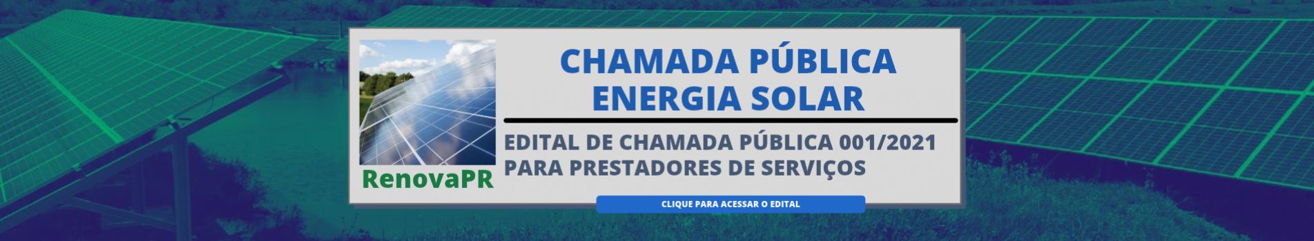 Chamada pública - energia solar