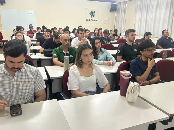 Bolsistas do IDR-Paraná mostram resultados de pesquisa durante seminário em Londrina