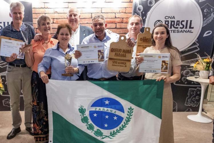 Queijos do Paraná conquistam ouro e prata no Prêmio CNA Brasil Artesanal