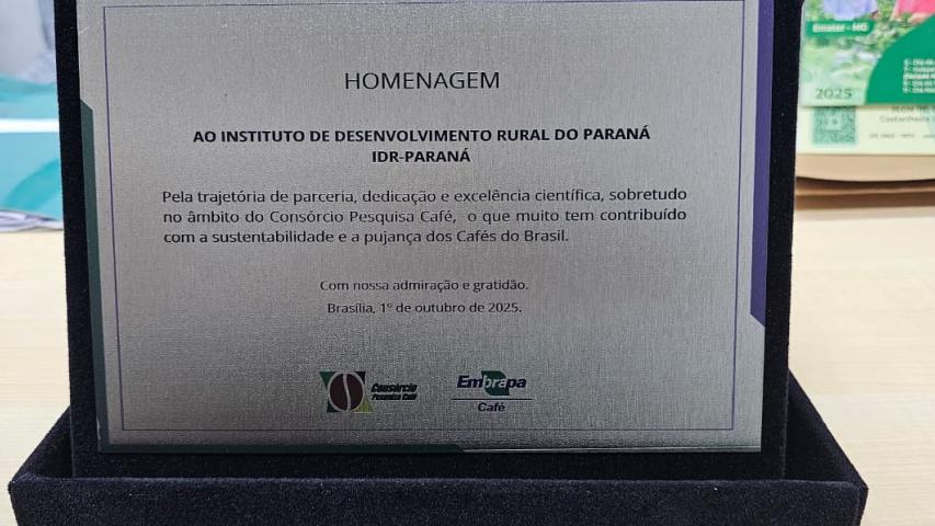 Contribuição à pesquisa cafeeira rende homenagem ao IDR-Paraná