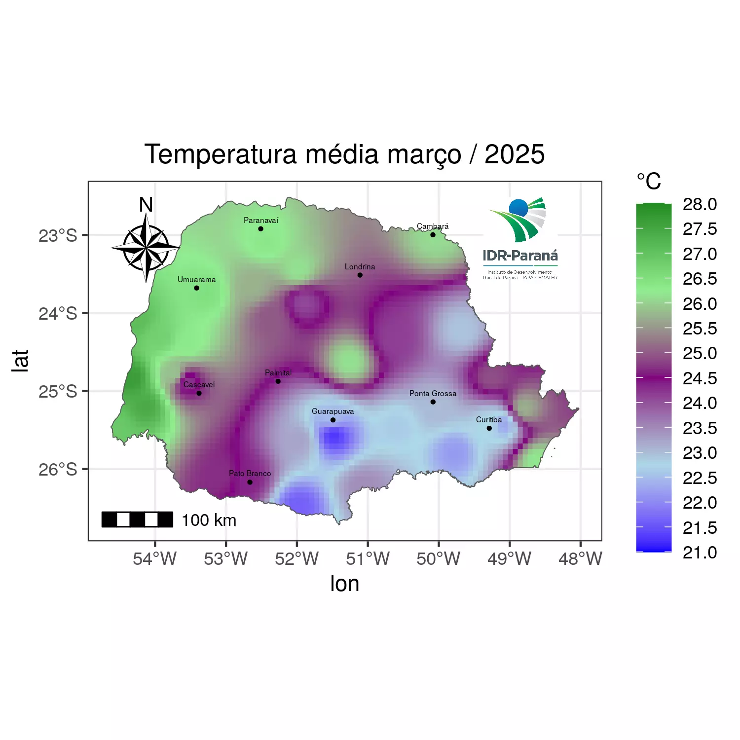 Temperatura média mensal