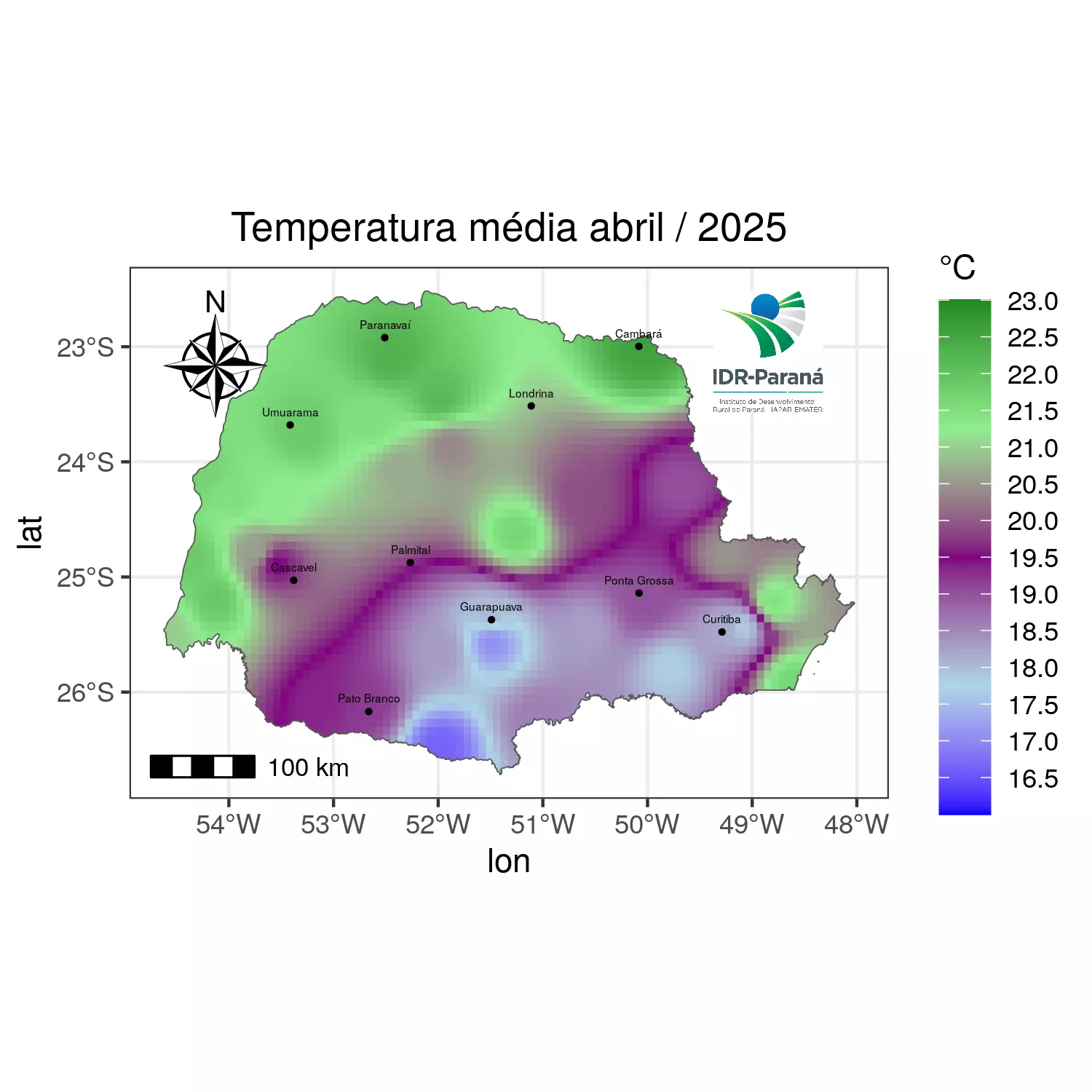 Temperatura média mensal