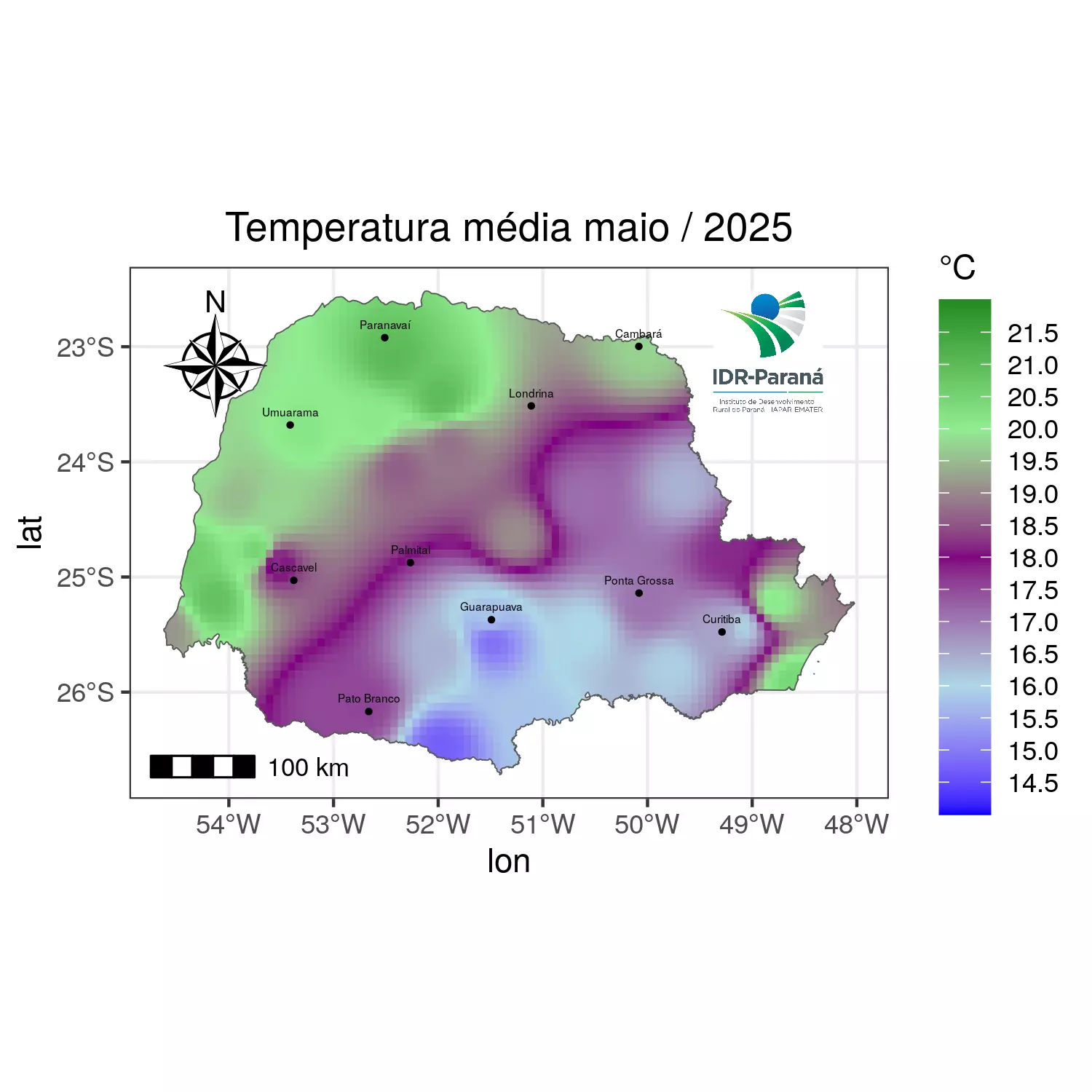 Temperatura média mensal
