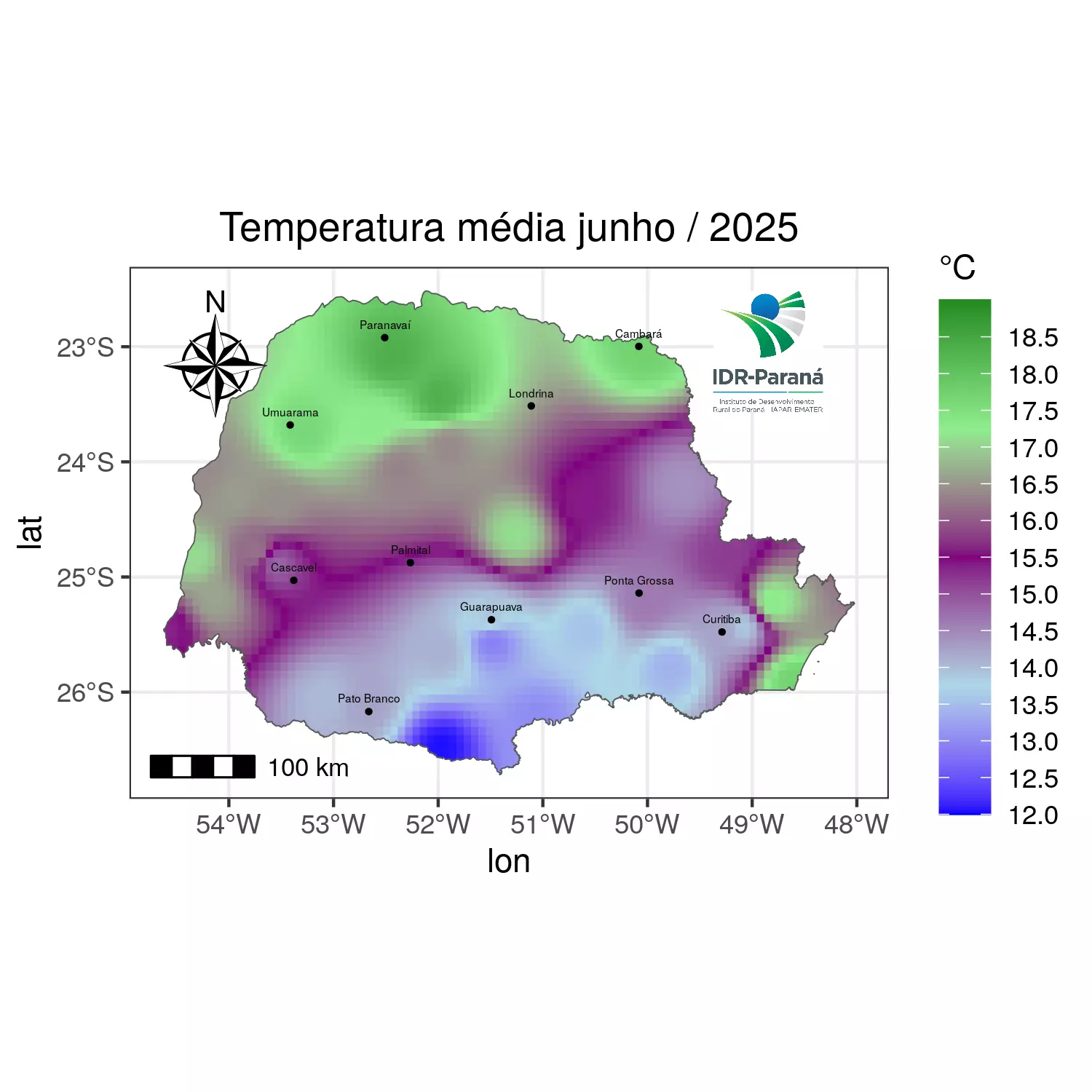 Temperatura média mensal