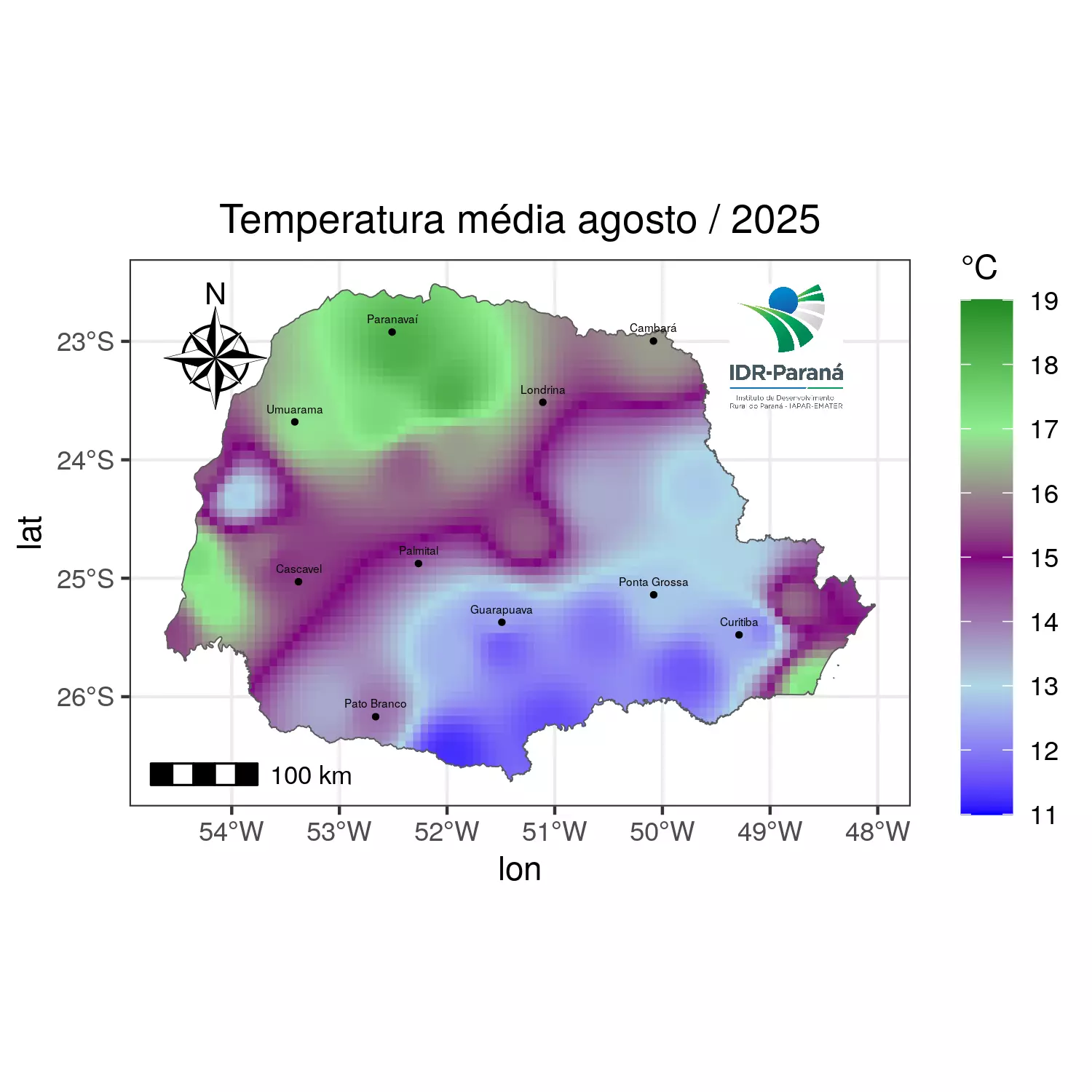 Temperatura média mensal