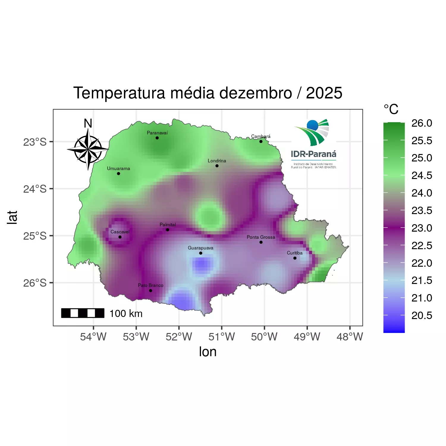 Temperatura média mensal
