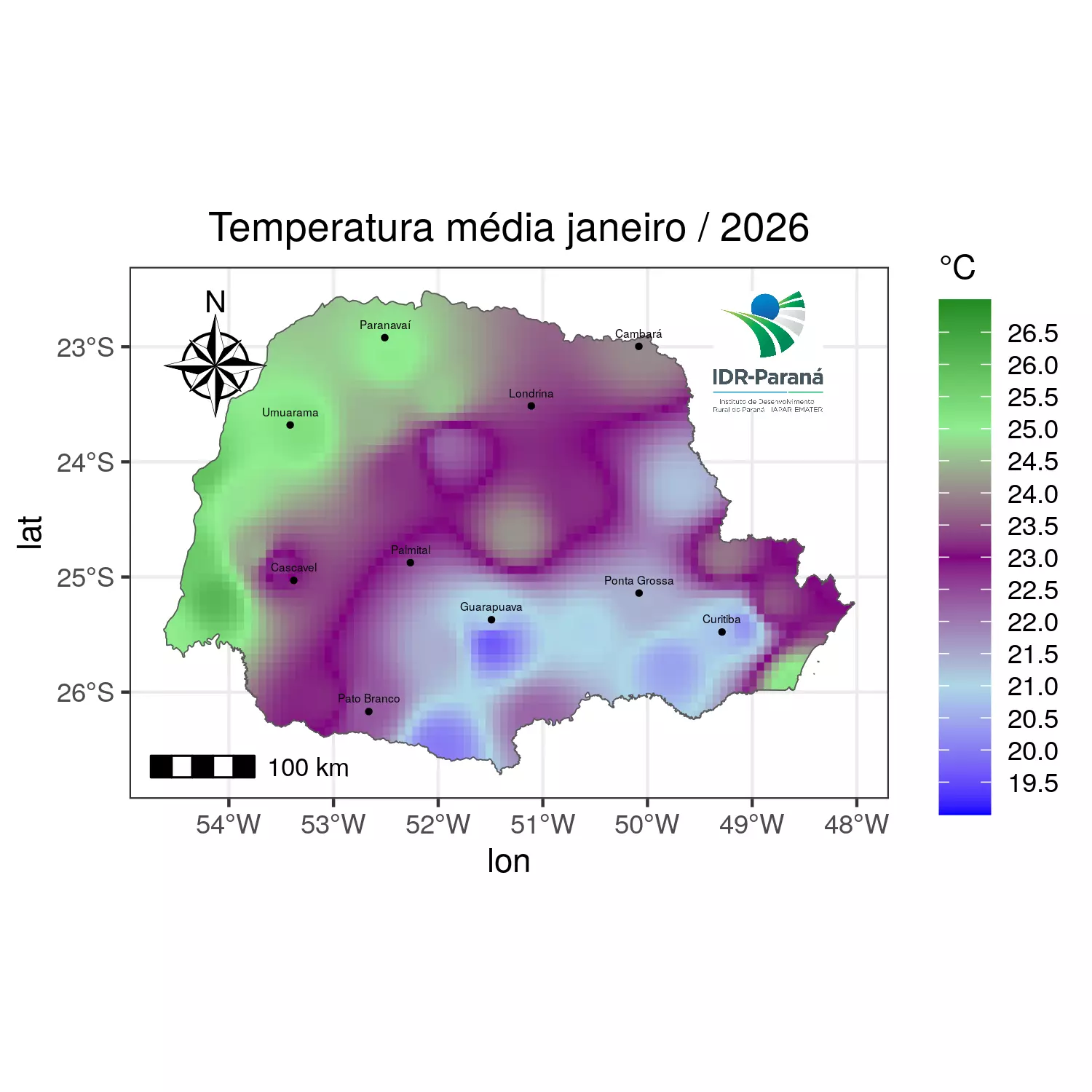 Precipitação total mensal