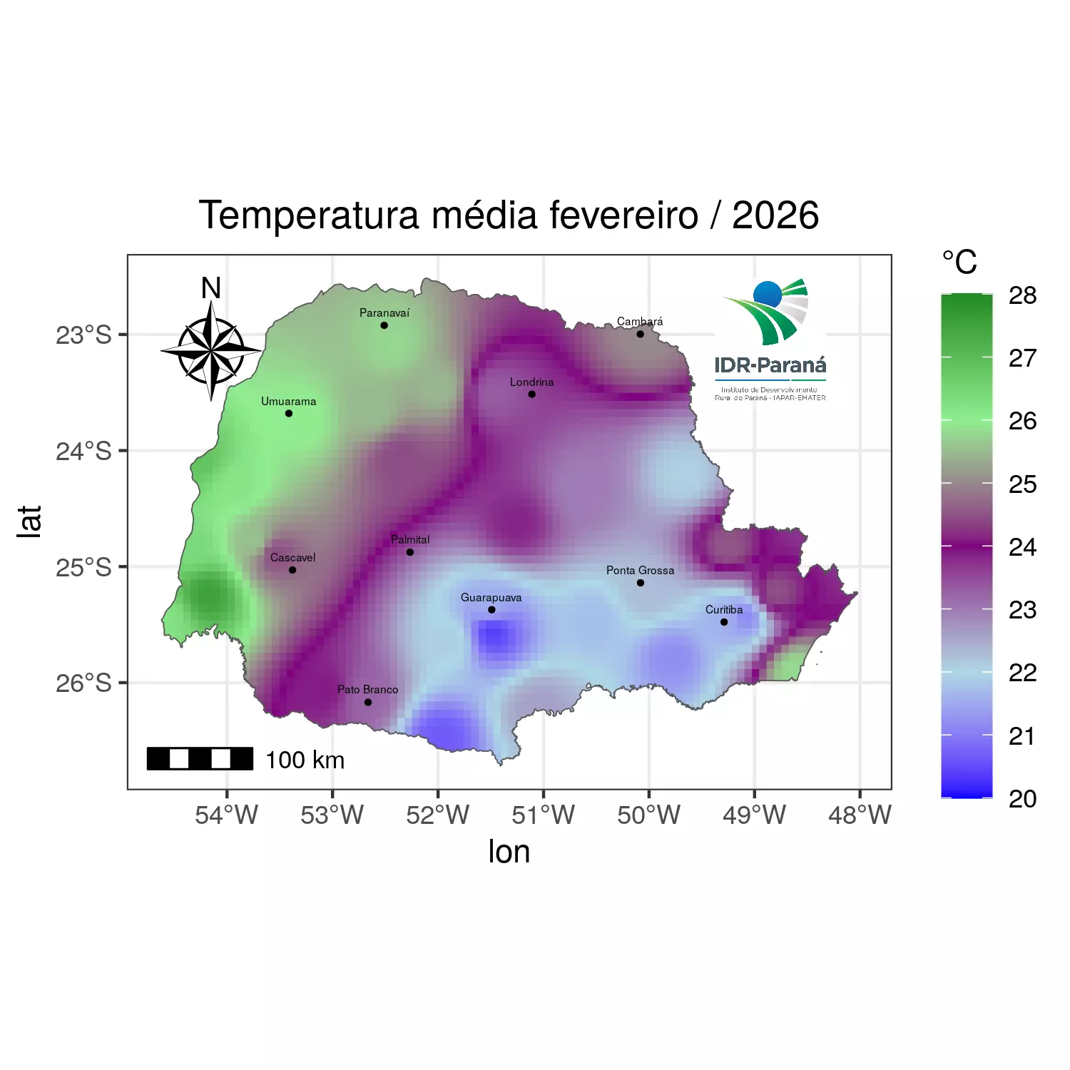 Temperatura média mensal