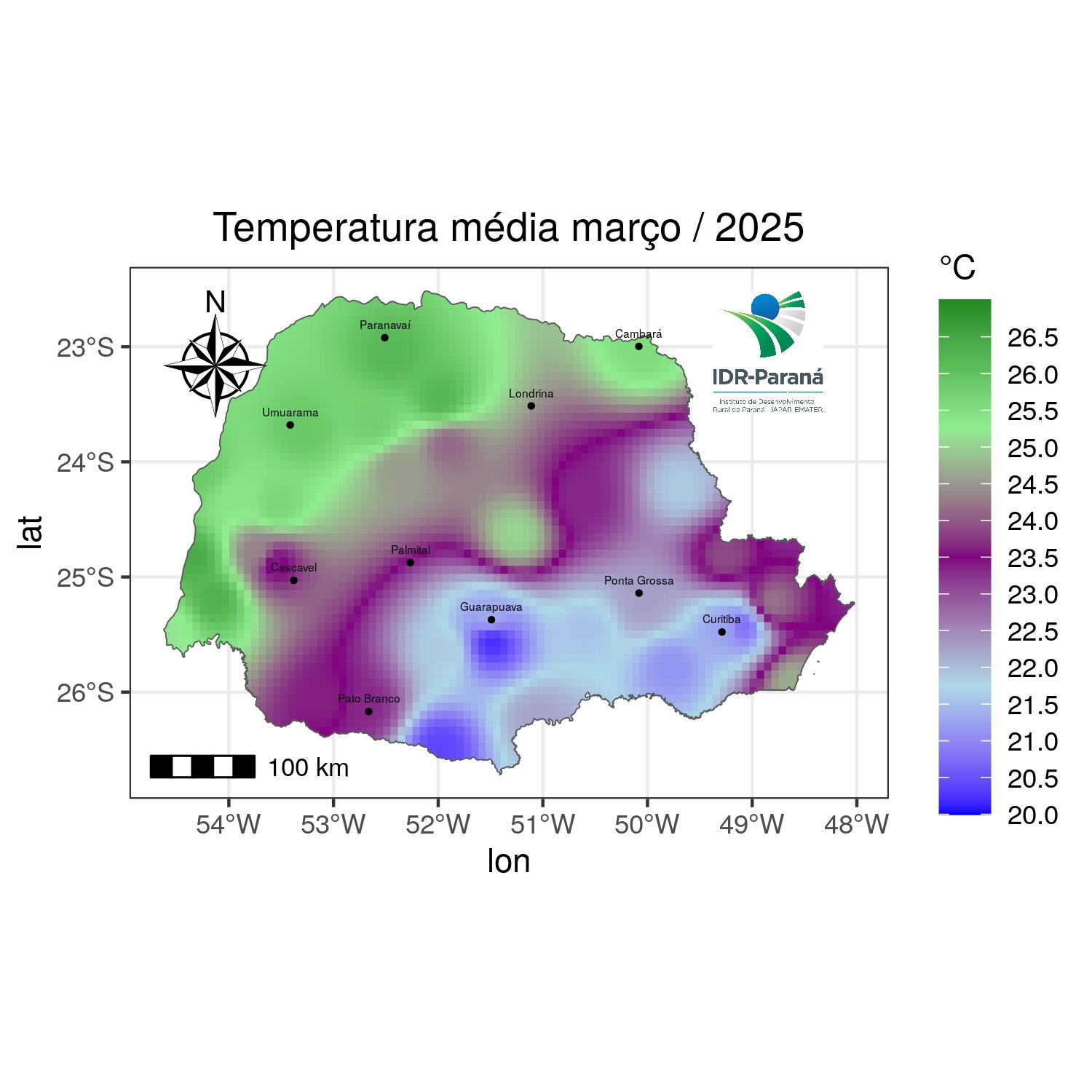 Temperatura média mensal