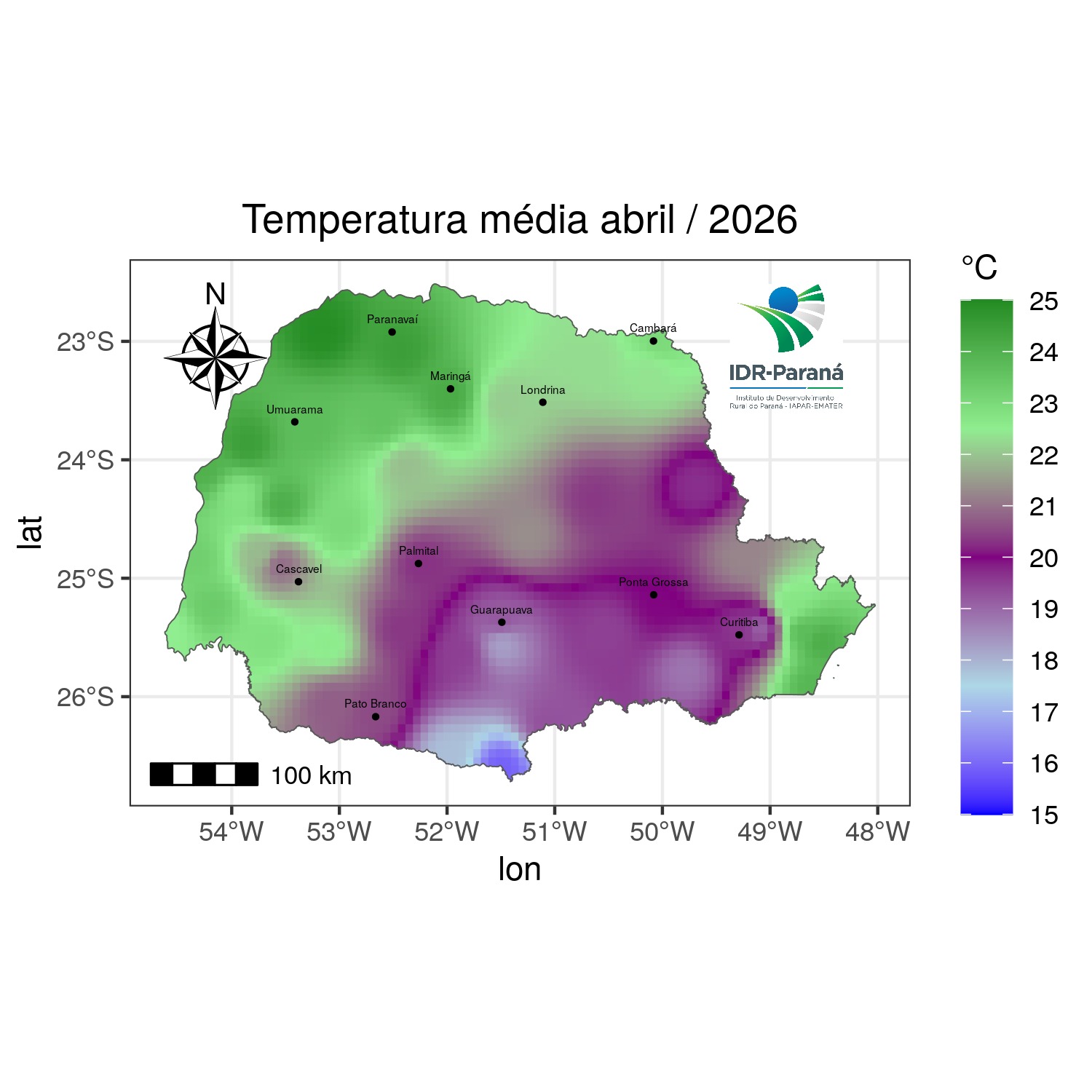 Temperatura média mensal
