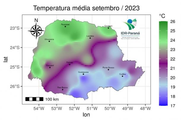 Temperatura média mensal