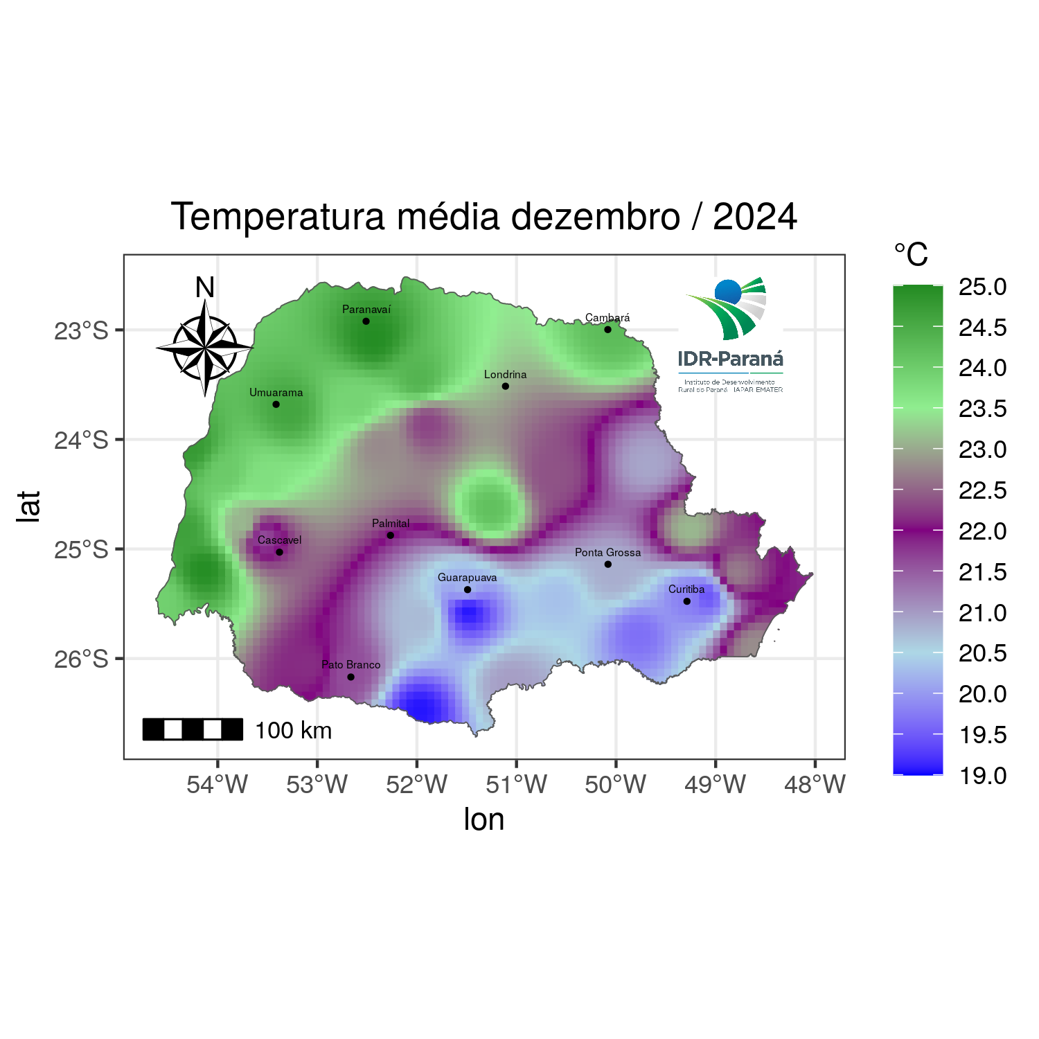 Temperatura média mensal