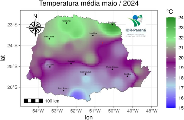 Temperatura média mensal