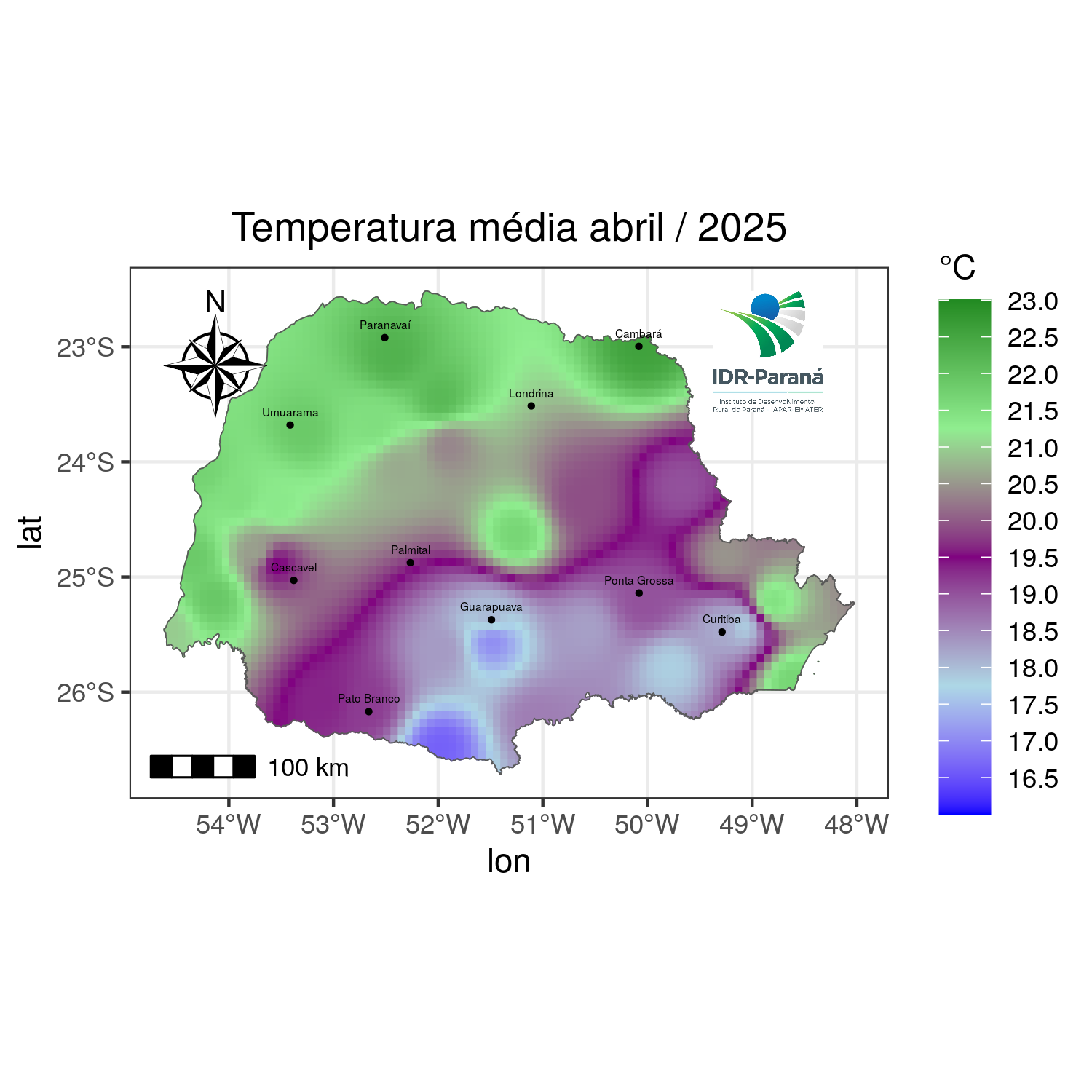 Temperatura média mensal