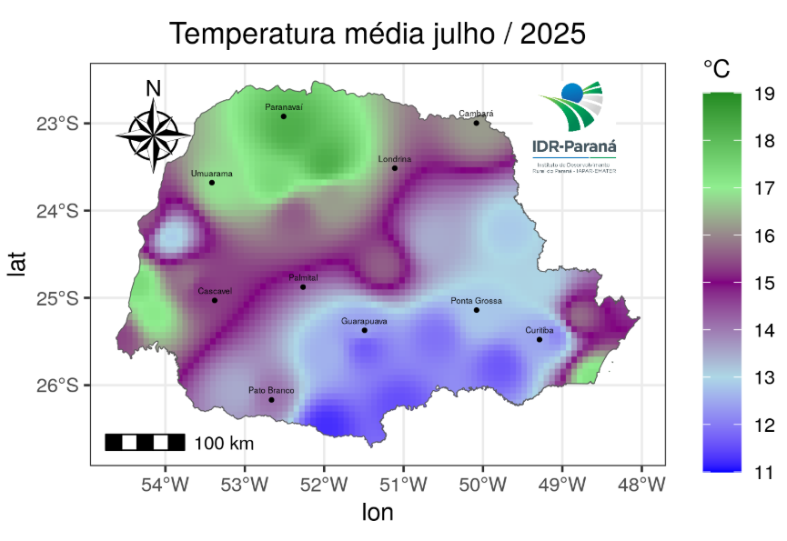 Temperatura média mensal